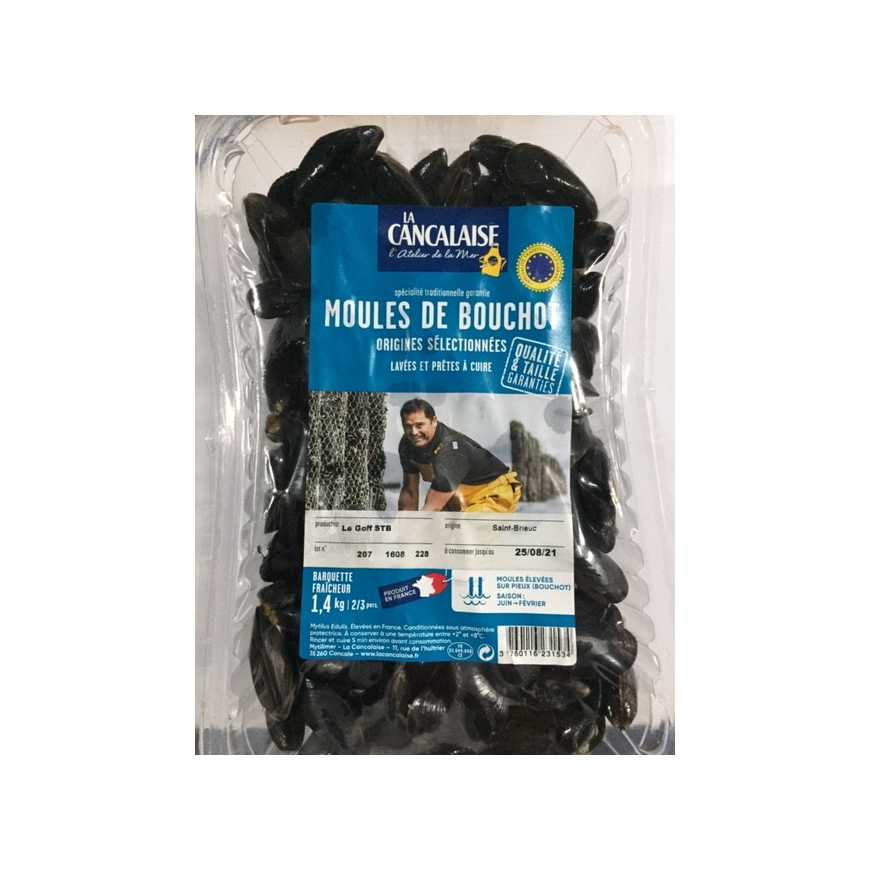 Moules de bouchot - barquette 1,4 kg