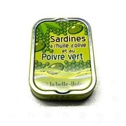 Sardines huile d'olive et poivre vert - 115 g