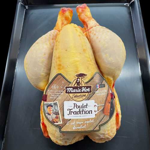 Poulet Fermier tradition prêt à cuire - entre 1.5 kg et 1.600Kg