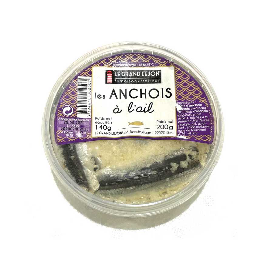 Anchois marinés à l'ail - 200g