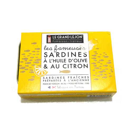 Sardines à l'huile d'olive et au citron -115 g