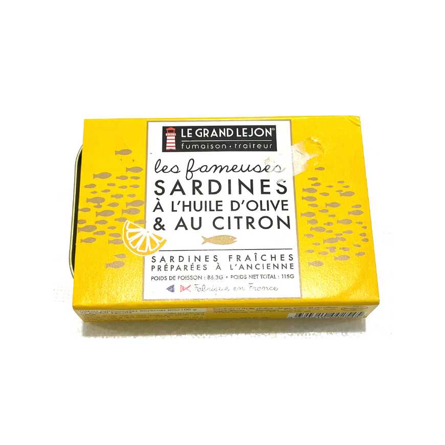 Sardines à l'huile d'olive et au citron -115 g