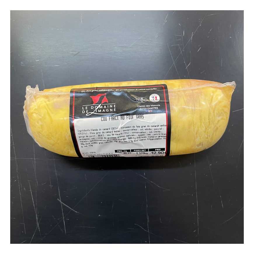 Cou de canard farci au foie gras - 320 g
