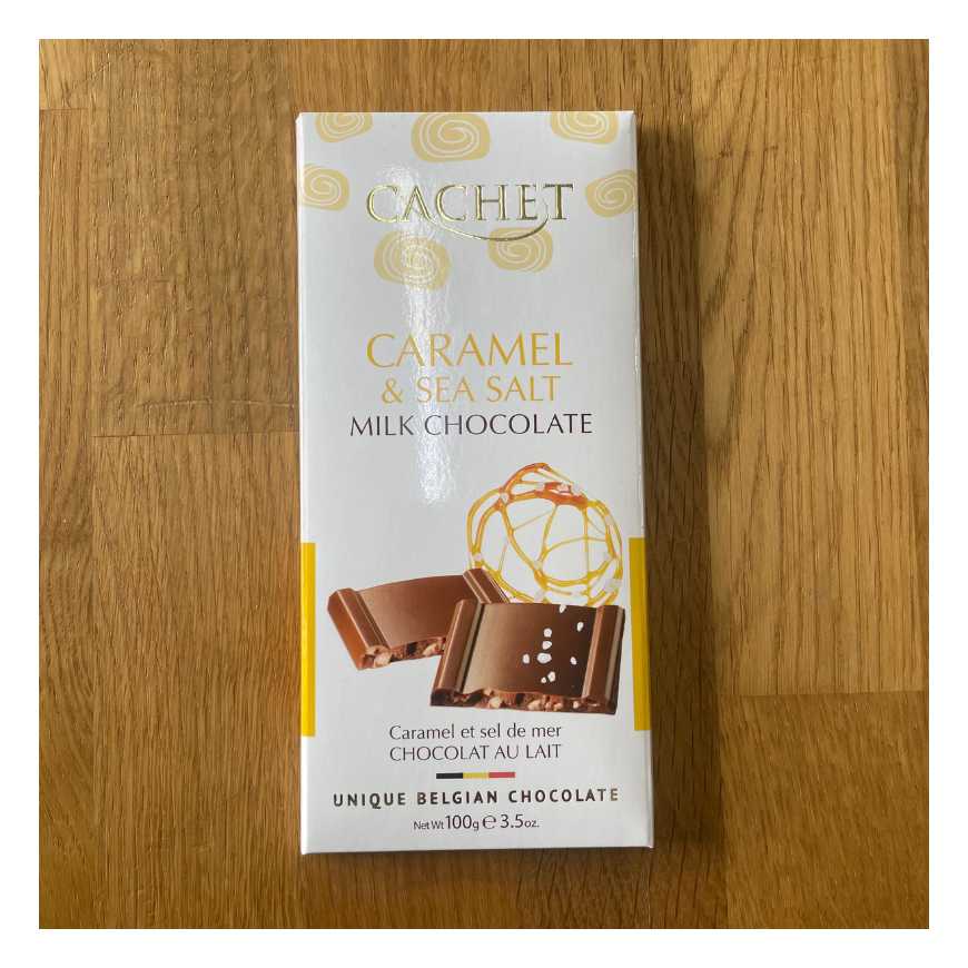 Chocolat au lait, caramel et sel de mer - 100 g