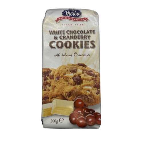 Cookies chocolat blanc et cranberry - 200 g