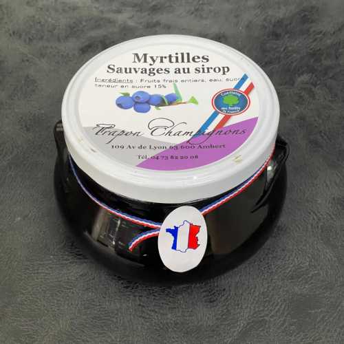 Marmites de myrtilles sauvages au sirop - 540 g