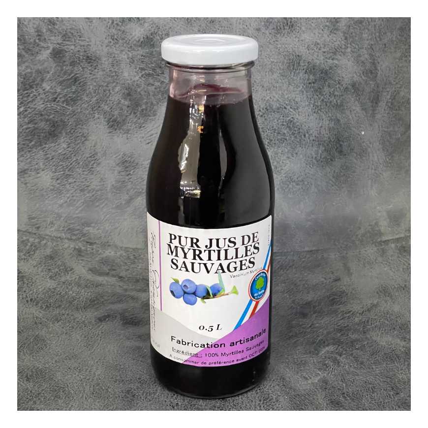 Pur jus de myrtilles sauvages - 50 cl