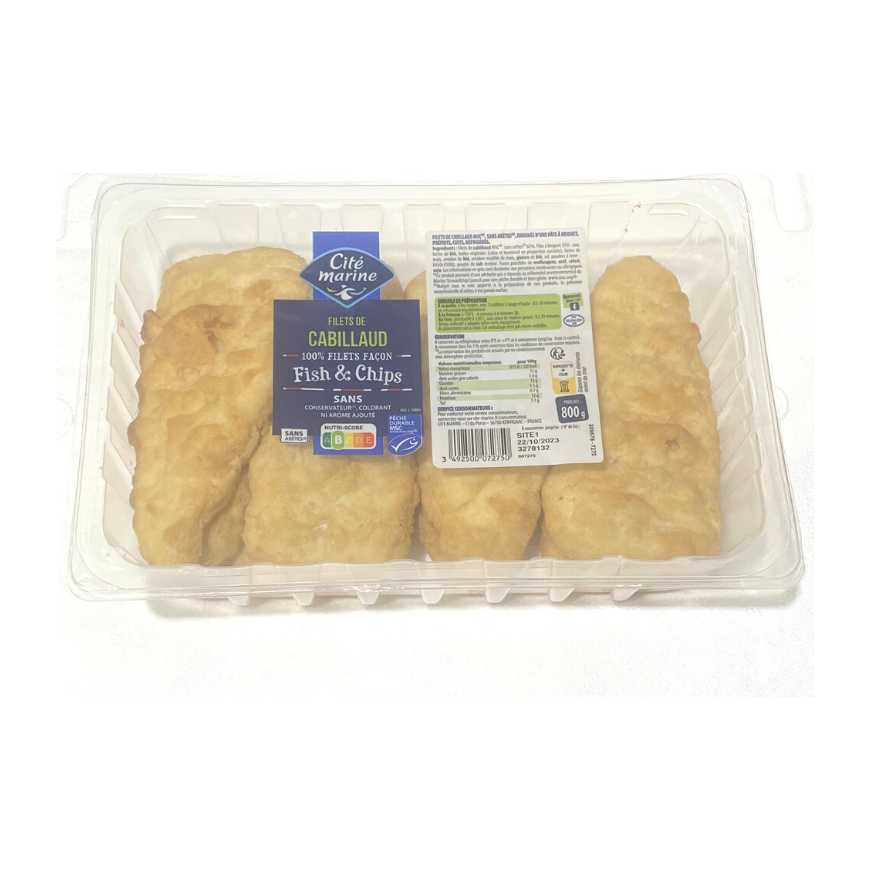 Cabillaud façon fish & chips - 800 g