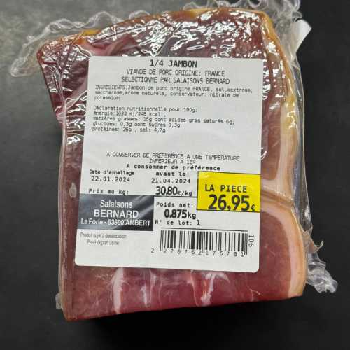 Jambon sec igp auvergne  - 700 g