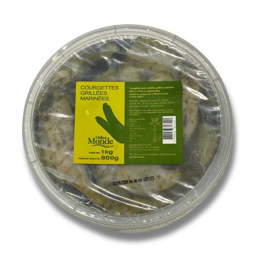 Courgettes grillées marinées - 1 kg