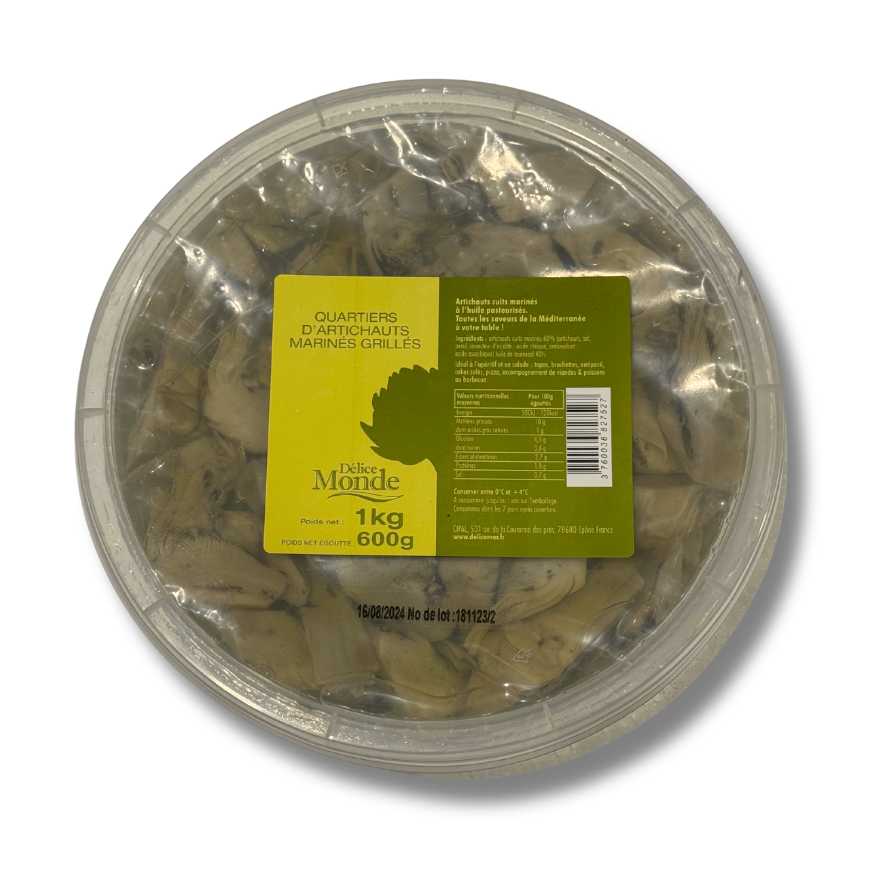 Quartiers d'artichauts marinés grillés - 1 kg