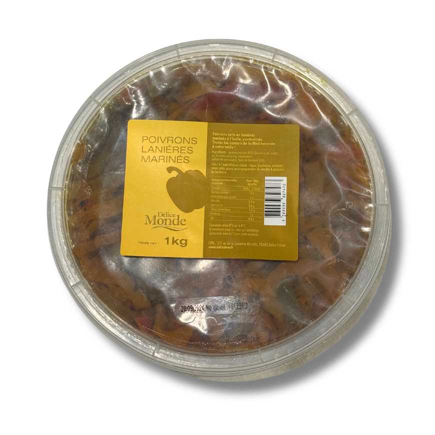 Poivrons lanières marinés - 1 kg