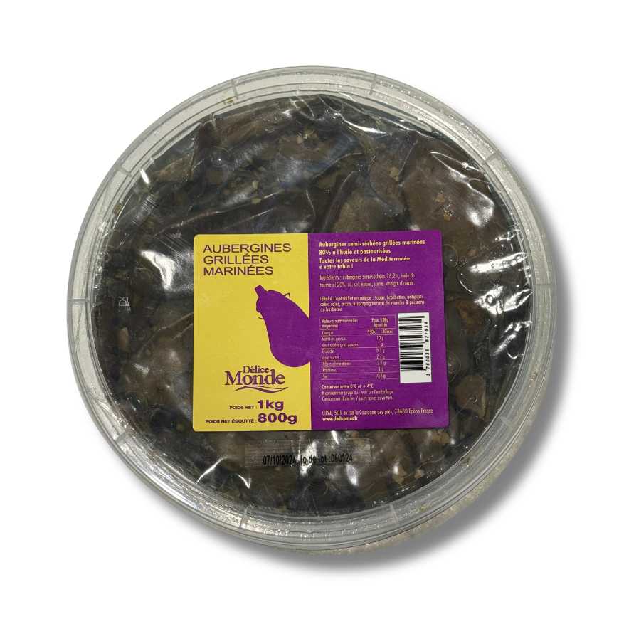 Aubergines grillées marinées - 1 kg