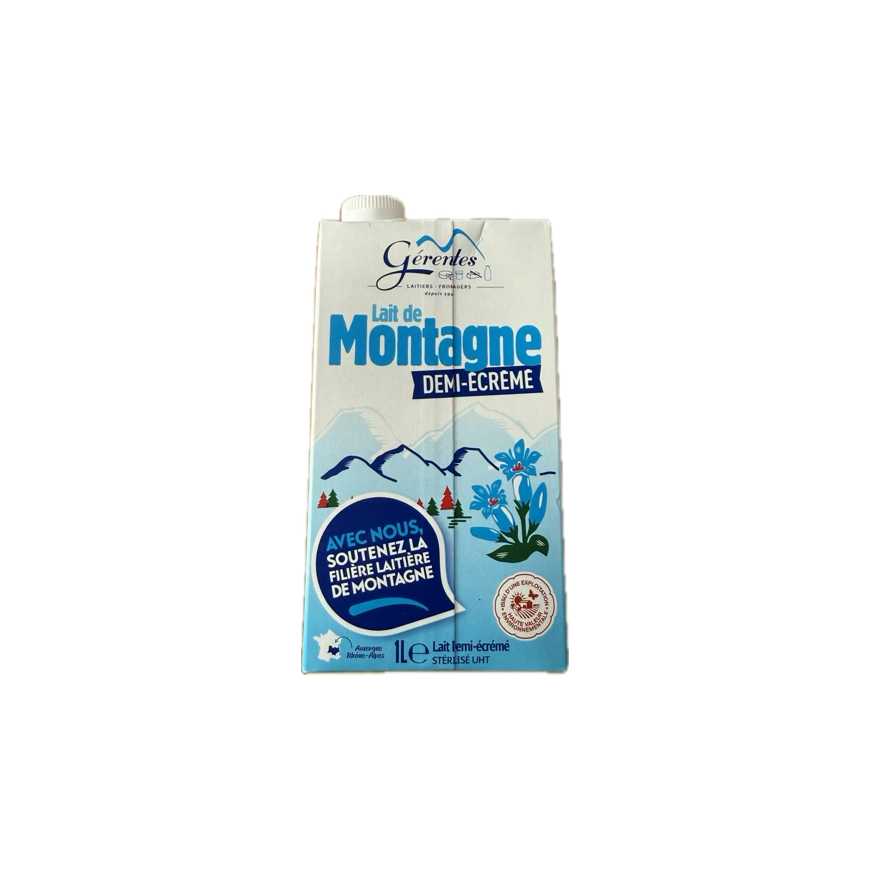 Lait de montagne demi-écrémé stérilisé u.h.t - 1 litre