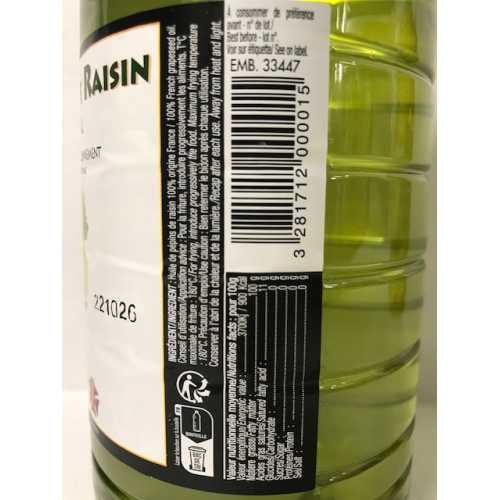 Huile de Pépins de raisin - 1L