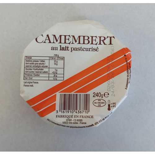 Camembert au Lait Pasteurisé - 240 g