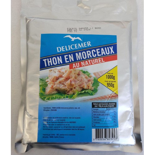 Vente Thon au naturel en morceaux - 1.950 kg - Achat en ligne et livraison à domicile