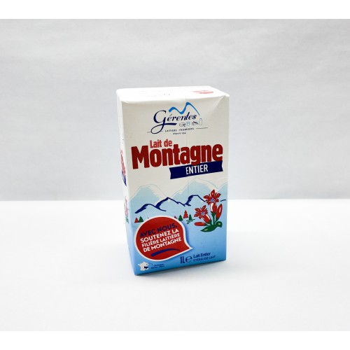 Lait de montagne entier pasteurisé – Gérentes - 1L