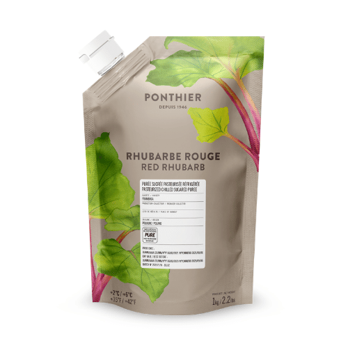 Purée PONTHIER de Fruits Rhubarbe Rouge - 1 kg