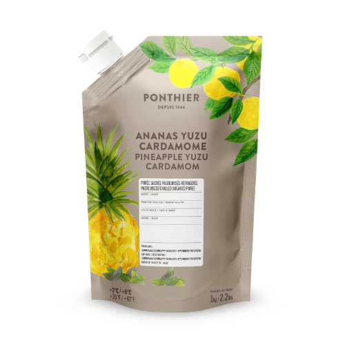 Purée PONTHIER de Fruits Ananas Yuzu Cardamone - 1 kg