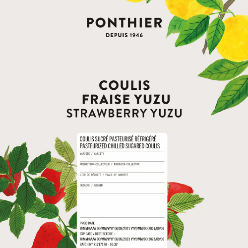Coulis PONTHIER de Fruits Fraise Yuzu - 1 kg
