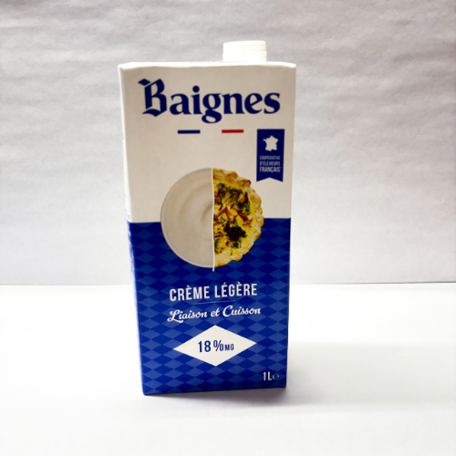 Crème légère 18% MG – 1 L, votre crémerie en ligne