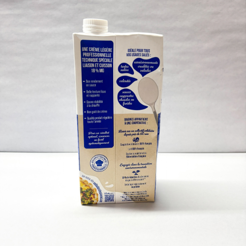 Crème légère 18% MG – 1 L, votre crémerie en ligne