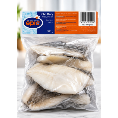 Filets de Saint-Pierre avec peau, sans arêtes – Surgelé  – 800g