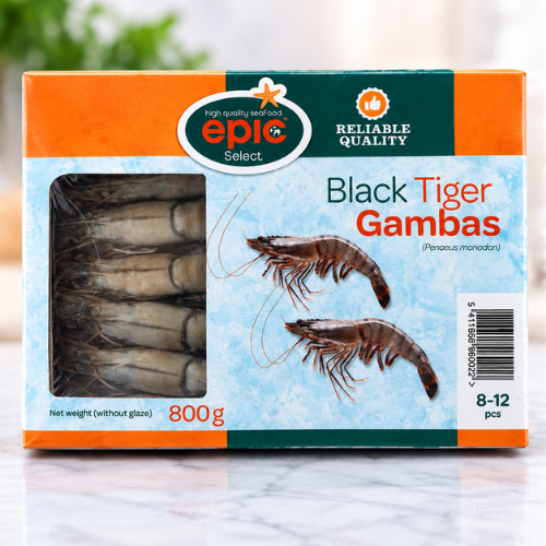Gambas entières - Surgelées – 8/12 – Boîte de 800 g