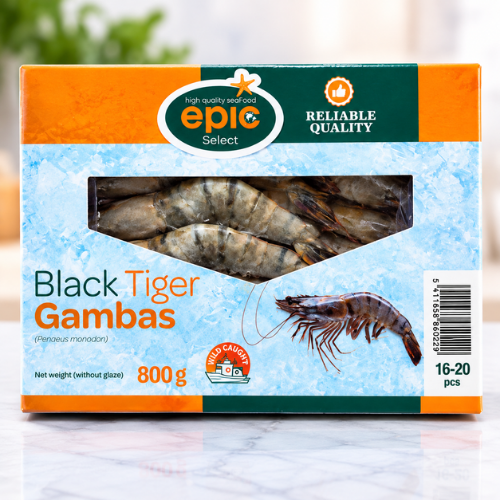 Gambas entières - Surgelées – 16/20 – Boîte de 800 g