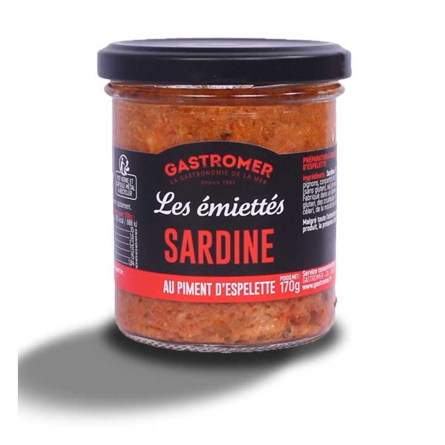 Emiettés sardine au piment d'Espelette - 170g