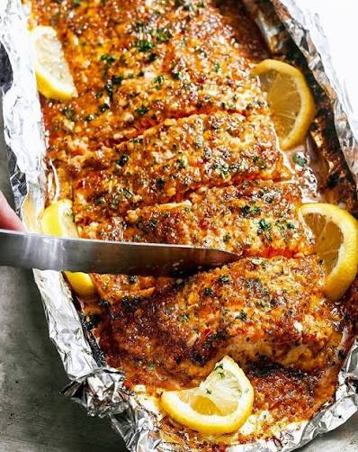 Recette de darne de saumon à la moutarde et au miel